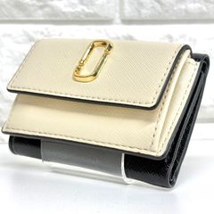 MARC JACOBS マークジェイコブス　三つ折り財布　ホワイト×ブラック