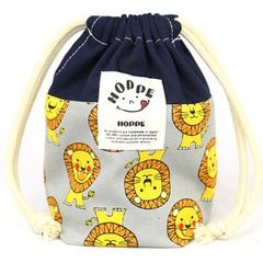 新品 [HOPPE] 巾着S らいおんまる 巾着袋 小 コップ袋 マスク入れ ランチ巾着 通園 通学 小学生 子供 キッズ 女の子 日本製 ホッペ