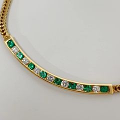 ティファニー TIFFANY　エメラルド　ダイヤ　K18 750ネックレス