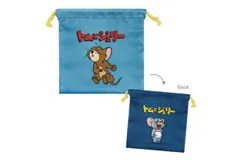 ティ【送料無料】【トムとジェリー】フラット巾着【ジェリーとタフィー】【ファニーレトロ】【ワーナー】【アニメ】【ポーチ】【ケース】【小物入れ】【収納】【袋】【きんちゃく】【雑貨】【グッズ】【かわいい】