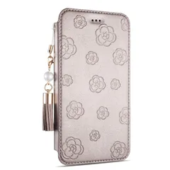 iphonese3 スマホケース 手帳型 かわいい 花柄 女性専用 化粧鏡付き 4.7インチ対応 タッセル付き iphone se ケース 手帳型 第3世代 おしゃれ スペシャルな配色 スペシャルなエンボス工芸 スペシャルな透明バッグ スペシャルなデザイン i