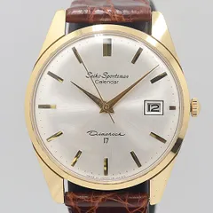 デッドストック級 箱付 稼働美品 セイコー スポーツマン 88197RO 17石 銀 デイト 手巻 ヴィンテージ メンズ腕時計NSY12016ABC2000000 6NBG1