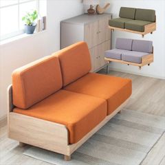 ベージュの布張り2人〜3人掛けソファ 無印良品 - メルカリ