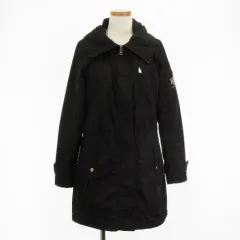 ローレンラルフローレン LAUREN RALPH LAUREN コート 中綿 ミドル丈 ジップアップ プリント ロゴ 黒 ブラック XXS アウターのサムネイル