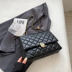 大容量 バッグ レディース  キルティング チェーン ショルダーバッグ ファッション カジュアル おしゃれ トレンド M250310-193