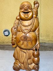 木製 笑顔の仏像 数珠付き - メルカリ