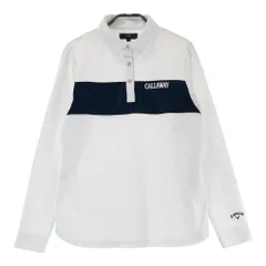 サイズ：L CALLAWAY キャロウェイ  フロントロゴ 長袖ポロシャツ  ホワイト系 [240101415292] ゴルフウェア レディース ストスト