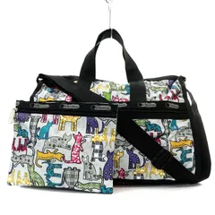 LeSportsac　ボストンバッグ　ハンドバッグ　ネコ レスポートサック ボストンバッグ ネコ柄 大容量 - メルカリ