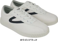 トレトン スニーカー メンズ 黒 ブラック ホワイト 白 グリーン 紺 おしゃれ ブランド 軽量 軽い シューズ テニス TRETORN ヒモ ひも 紐 履きやすい tatms1751 ホワイト/ブラック 25.0cm