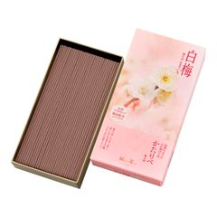 新品 かたりべ 白梅 約100g 線香 日本香堂 煙少なめ