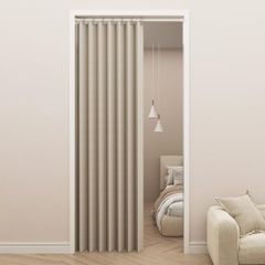 【人気商品】形状記憶 のレン 目隠し 保温 節電 突っ張り棒カーテン 防音 ロング 厚手 間仕切り アコーディオンカーテン 北欧 無地 幅100cm 180cm丈 暖簾 ドアカーテン 遮光 おしゃれ 洗える のれん 1級遮光 断熱防寒 ベージュ 間仕切りカーテ