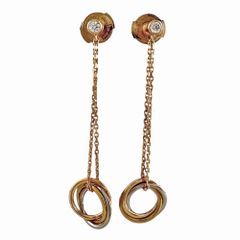 カルティエ スウィート トリニティ ピアス 18金 K18イエローゴールド レディース CARTIER 中古 カルティエ