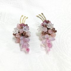 14kgfアメジストドゥルージーピアス/イヤリング - メルカリ