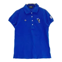 サイズ：0 PEARLY GATES パーリーゲイツ × PEANUTS 半袖ポロシャツ  ブルー系 [240101383204]# ゴルフウェア レディース ストスト