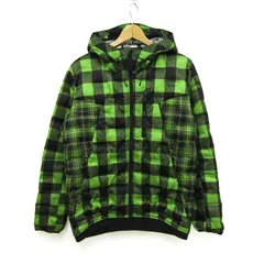 ワークマン ブルゾン ジャケット 中綿 フィールドコア アウター メンズ Lサイズ グリーン×ブラック WORK MAN 【中古】