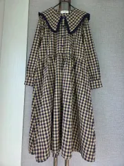 ビック襟 パフ袖 風城ロングドレス