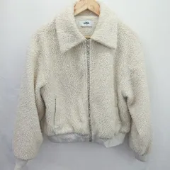 ◇ ⊇ AZUL BY MOUSSY アズールバイマウジー 冬物 長袖 ボアブルゾン サイズ155cm/76A ホワイト系 キッズ E  【1507250015758】