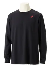 asics アシックス ES DRY ONEPOINT LS SHIRT パフォーマンスブラックXクラシックレッド L 2031E018 2 | スポーツ メンズ L ブラック 黒 レッド 赤 服 衣類 衣料品ウェア ウエア フィットネスウェア シャツ 長袖 