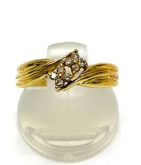 K18  ダイヤモンド 総計  0.08ｃｔ リング 指輪 ＃11 ゴールド系  2.6ｇ  11号 18金