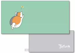 [중고]쿠션·안아 베개·본체(캐릭터) 냥코 선생(그린) 모후모프리스토레스트 쿠션 [나츠메 친구장]