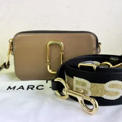 マークジェイコブス MARC JACOS スナップショット カメラバッグ ロゴ レザー 2way クラッチ ショルダー バッグ バイカラー ブラウン