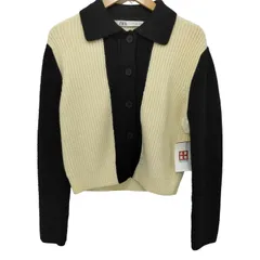 ザラ ZARA コントラスト アクリル ニット カーディガン レディース import：S 