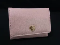 ■美品■ Samantha Thavasa サマンサタバサ レザー 三つ折り 財布 ウォレット 小銭入れ 札入れ レディース ピンク系 DK0321