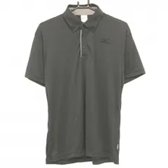 【超美品】ミズノ 半袖ポロシャツ 黒 ロゴ刺しゅう ボタンダウン メンズ XL ゴルフウェア MIZUNO