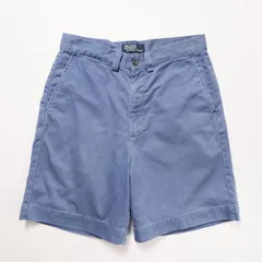 90's ポロラルフローレン 2タック コットン チノショーツ 青系 (30) 90年代 旧タグ オールド ポロチノ ショートパンツ　アメリカ古着 USED  ビンテージ ヴィンテージ