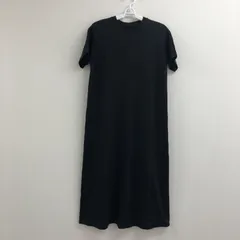 【nano universe】ナノユニバース　トップス　Tシャツ　ロング　ワンピース　黒系　ブラック　サイズ38　無地　シンプル