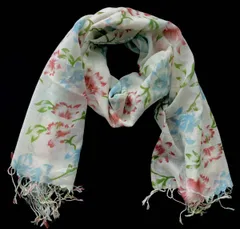 新品 グレンプリンス ウール ストール スカーフ マフラー　　サラッとしたガーゼのような素材 Glen Prince 玉5413