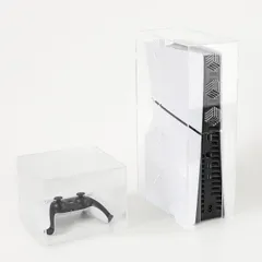 【迅速発送】Lavishio PS5 Slim用 カバー PS5 Slim ダストカバー本体用の透明アクリル製ダストカバーで、ホコリやペットの毛の侵入を防ぎます (色なし)