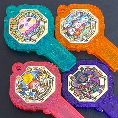 妖怪ウォッチ★妖怪アーク　4本セット　鍵　色付き　シークレット