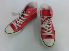 【TAKA44-35】◇CONVERSE ALL STAR コンバース オールスター ハイカットスニーカー 赤 23㎝