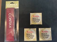 CONTAX「ショルダーストラップ」Kenko「フィルター3点」セット