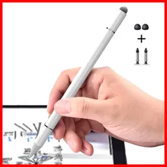 スマホ タブレットPC/Mac 対応 Android たっちぺん iPhone イラスト iPad ツムツム ペン ゲーム アイフォン 充電不要 スマートフォン 極細 ペン スタイラスペン 磁気キャップ 3in1 高感度交換用ペン先付き(2ディスク＋2導電繊維