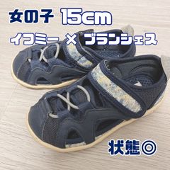 女の子　IFME BRANSHES コラボ　サンダル 15cm ネイビー　美品