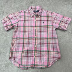 Ralph Lauren　ラルフローレン　半袖シャツ　120 チェック　ピンク