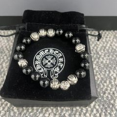 クロムハーツ Chrome Hearts ブラックビーズブレスレットRR184