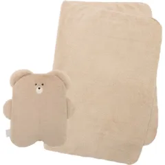 ☆ クマ ☆ スフレベアコンパクトひざ掛け ひざ掛け ブランケット クッションインブランケット ふわふわブランケット ひざかけ 膝掛け センバドー ぬいぐるみ 暖かい 軽い あったか ふわふわ 冷房対策 70×100cm 贈り物 ギフト おしゃれ