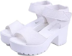 Beaumens(ビューメンス) 厚底 コンフォートサンダル 軽量 レディース(ホワイト,  23.0 cm)