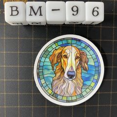 방수 스티커 보르조이 개 스테인드 글라스 풍 BM-96