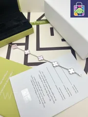 [Van Cleef & Arpels] ヴァン クリーフ＆アーペル ダイヤモンド付き四つ葉のクローバー ピンク マザー オブ パール ブレスレット｜本日限定特価｜新品未使用