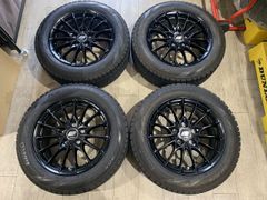【2503052】スタッドレス WORK 16インチ 7J +50 PCD112 5H + PIRELLI ICEASIMMETRICO PLUS 205/60R16 2020年 7mm アウディ BMW メルセデスベンツ フォルクスワーゲン 等