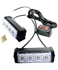 新品 HTharros LED ストロボライト 警告灯 ライトバー パトランプ 6パターン 点灯 12V トラック 自動車 バイク用 イエロー 2個 セット