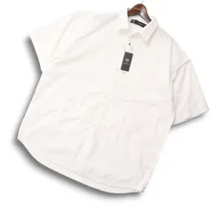 新品 24SS★ GU × UNDERCOVER ジーユー × アンダーカバー ジップ ポケット シャツ 5分袖 Sz.XL メンズ 白 大きいサイズ