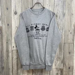 OLD DISNEY PARKS MICKY ミッキー 刺繍 プリント Vガゼット スウェット トレーナー M