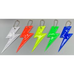 リフレクター　反射キーホルダー　自転車　ピスト　ピストバイク　ロードバイク　キーホルダー　バッグ　リュック　アクセサリー　キャンプ　雷　サンダー