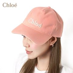 25SSモデル クロエ Chloe エンボスロゴ刺しゅう ベースボールキャップ CHLOE KID'S【48D ピンク】 C20429 48D/【2025SS】goods