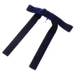 【ネイビー×ワンサイズ】[Cream dot. クリームドット公式] ヘアアクセサリー レディース  ポニーフック ベロア リボン ロングリボン 長め ベルベット ヘアフック ヘアカフス ヘアゴム 大人っぽい 髪留め まとめ髪 大人  